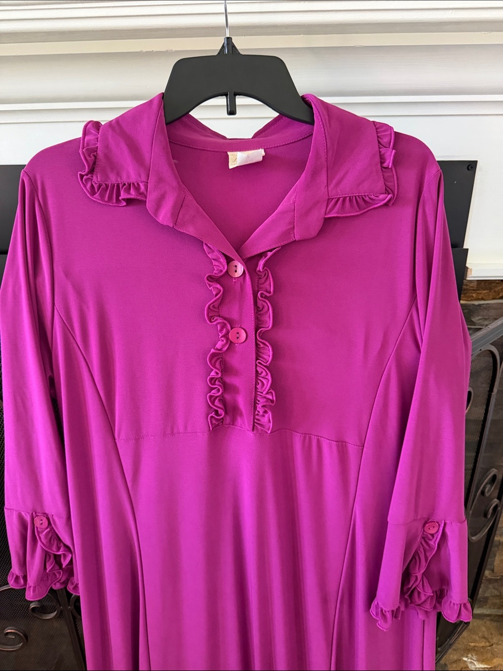 Zadie B’s Ruffled Fuchsia Maxi Dress - Picture 3 of 4